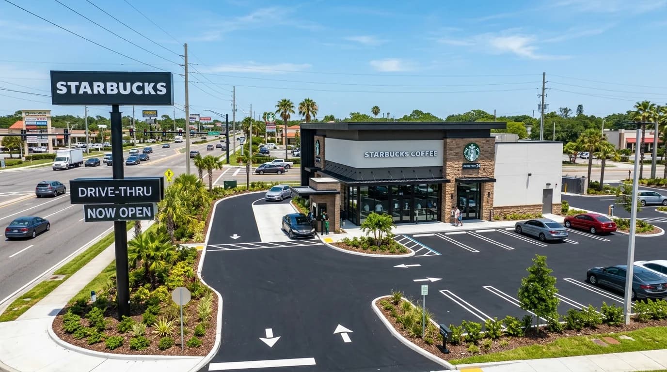 Florida retail storefront with customer foot traffic
